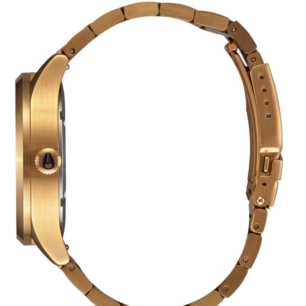 NWT Nixon Sentry Solar Stainless Steel All Gold/Black - Picture 7 of 11